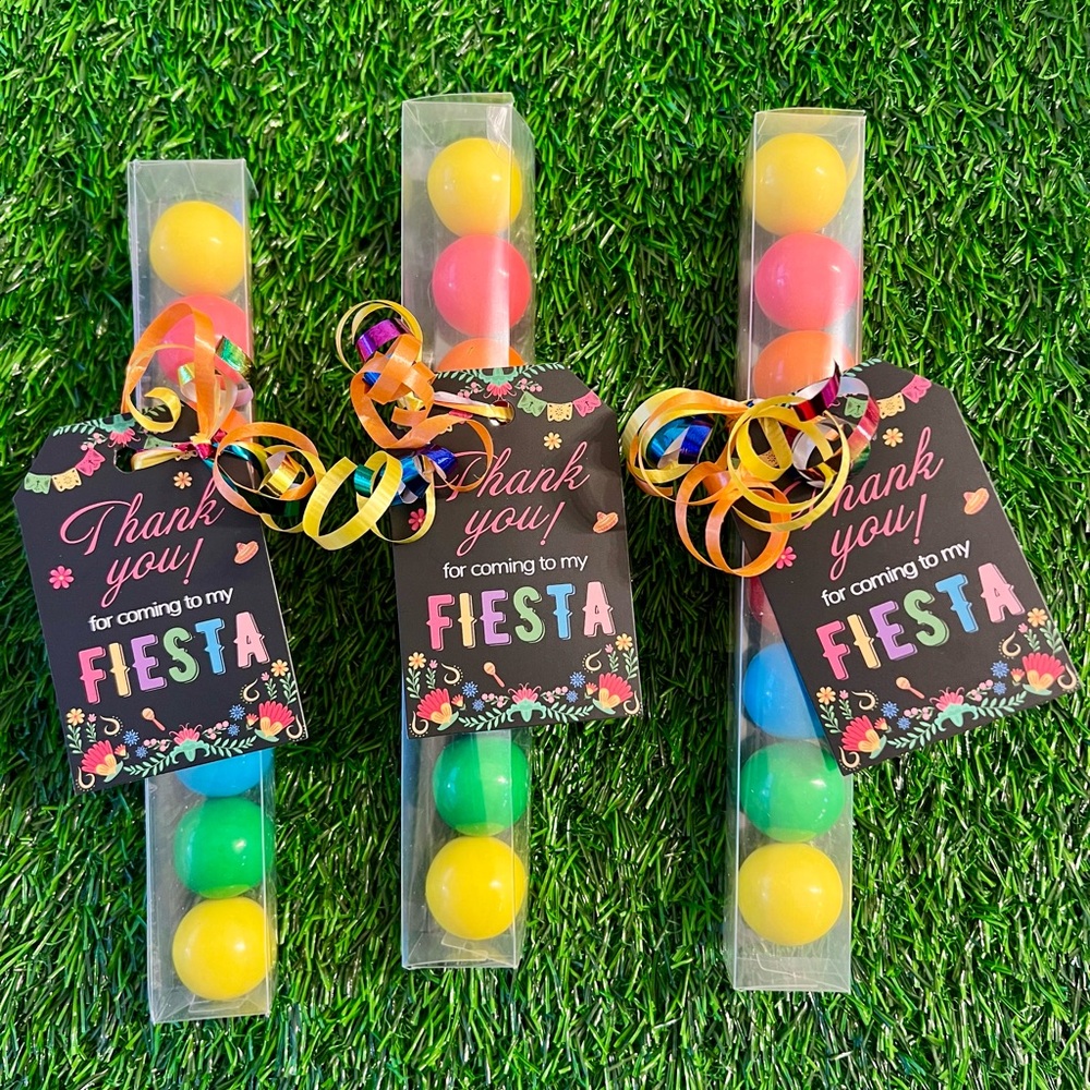 Thank You for coming to my Fiesta Gumball Party Favors
